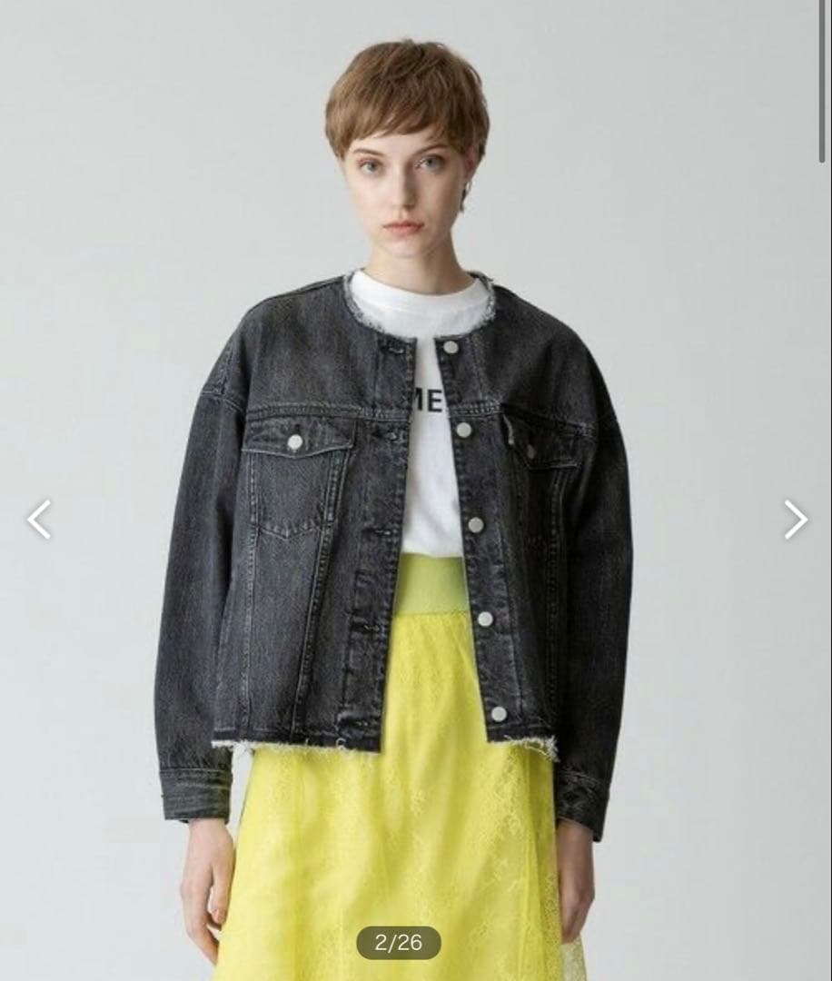 allureville （アルアバイル）デニムブルゾン　ブラック