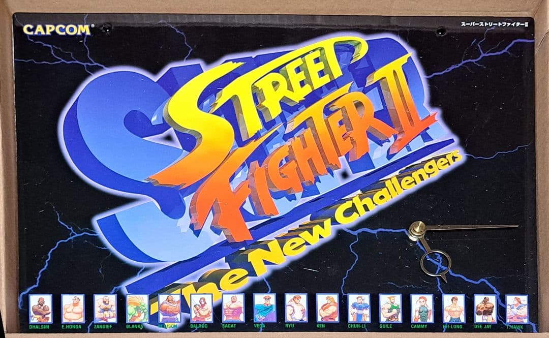 スーパーストリートファイターⅡ　パネル時計&オリジナルステッカー　非売品　超レア