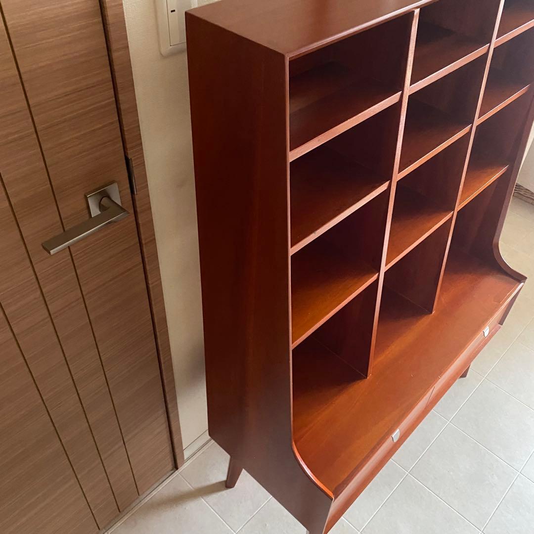 北欧　アンティーク　シェルフ　棚　脚付き　飾り棚　チェスト　マホガニー