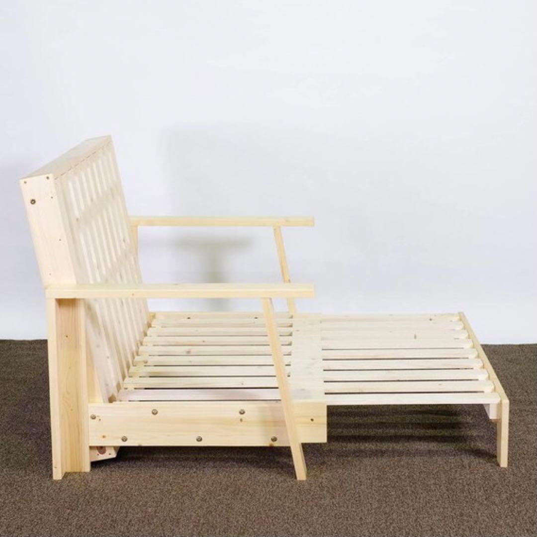 K 新品 北欧パイン ソファベッド セミダブル すのこベッド ソファ カントリー