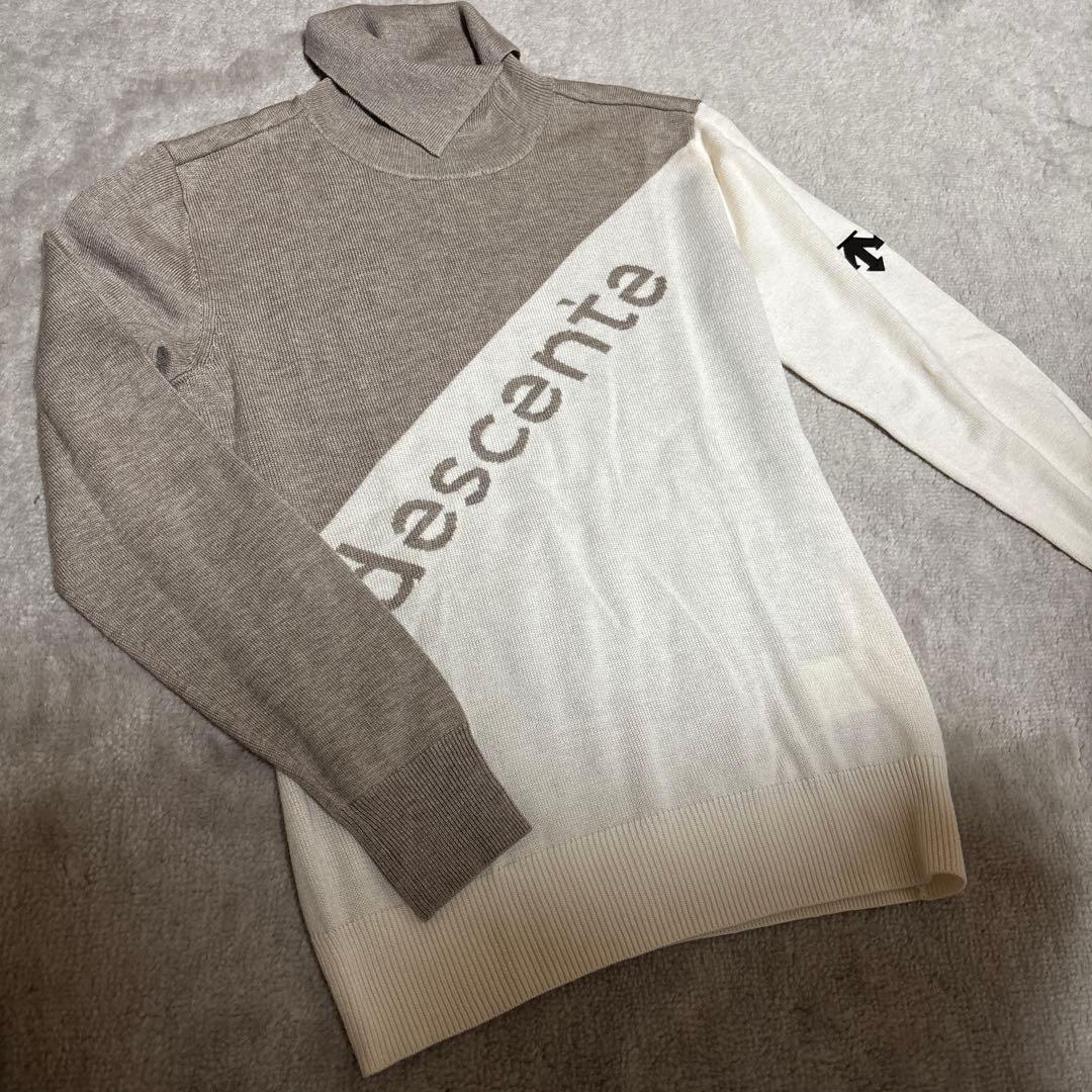 みみー様デサント　ベージュニット　L 一回のみ着用　美品