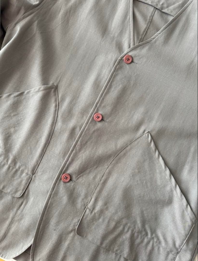 STILL BY HAND ノーカラージャケット 48 グレー