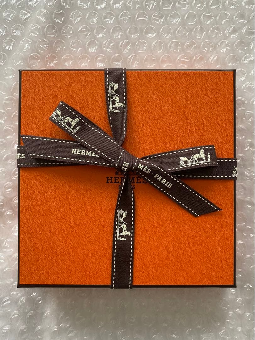 エルメス　ハンカチーフ　サングル・アン・フィネス　水色　カザック　綿コットン新品