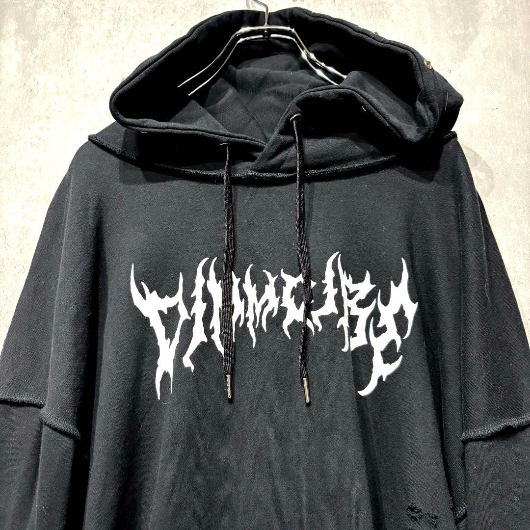 DimMoire ダメージ クラッシュ BIG フーディー パーカー ブラック