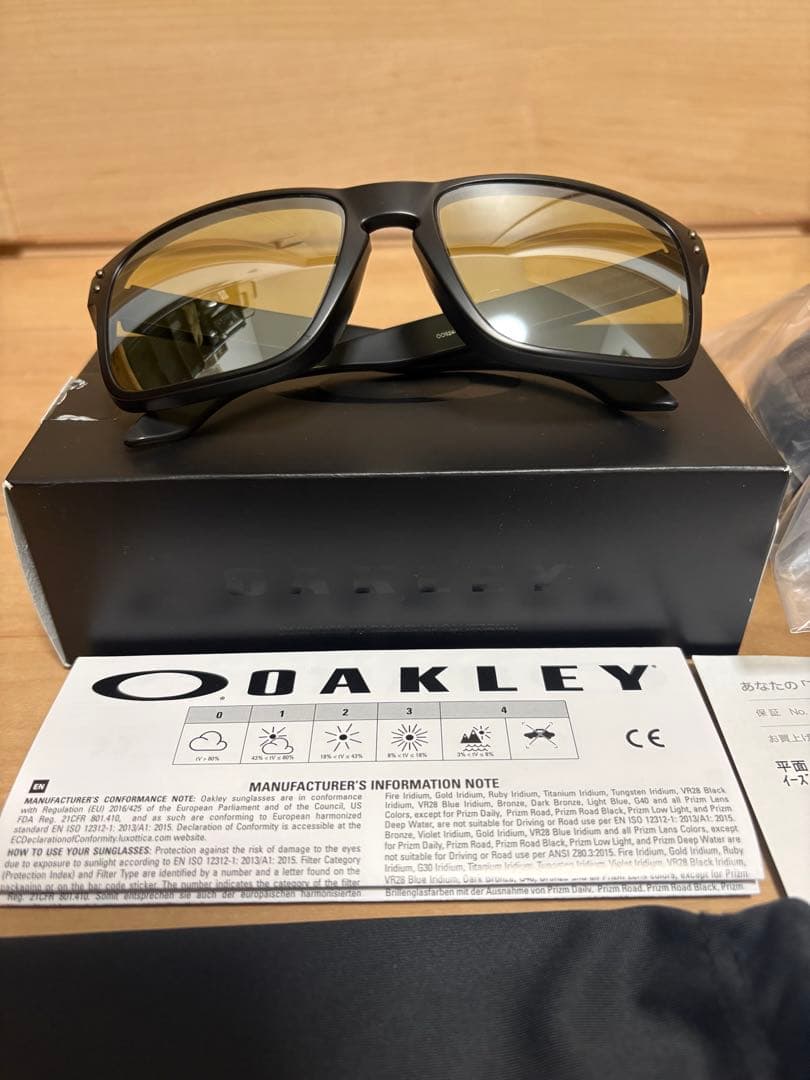 オークリー ホルブルック＋タレックスレンズ イーズグリーン(シルバーミラー加工)