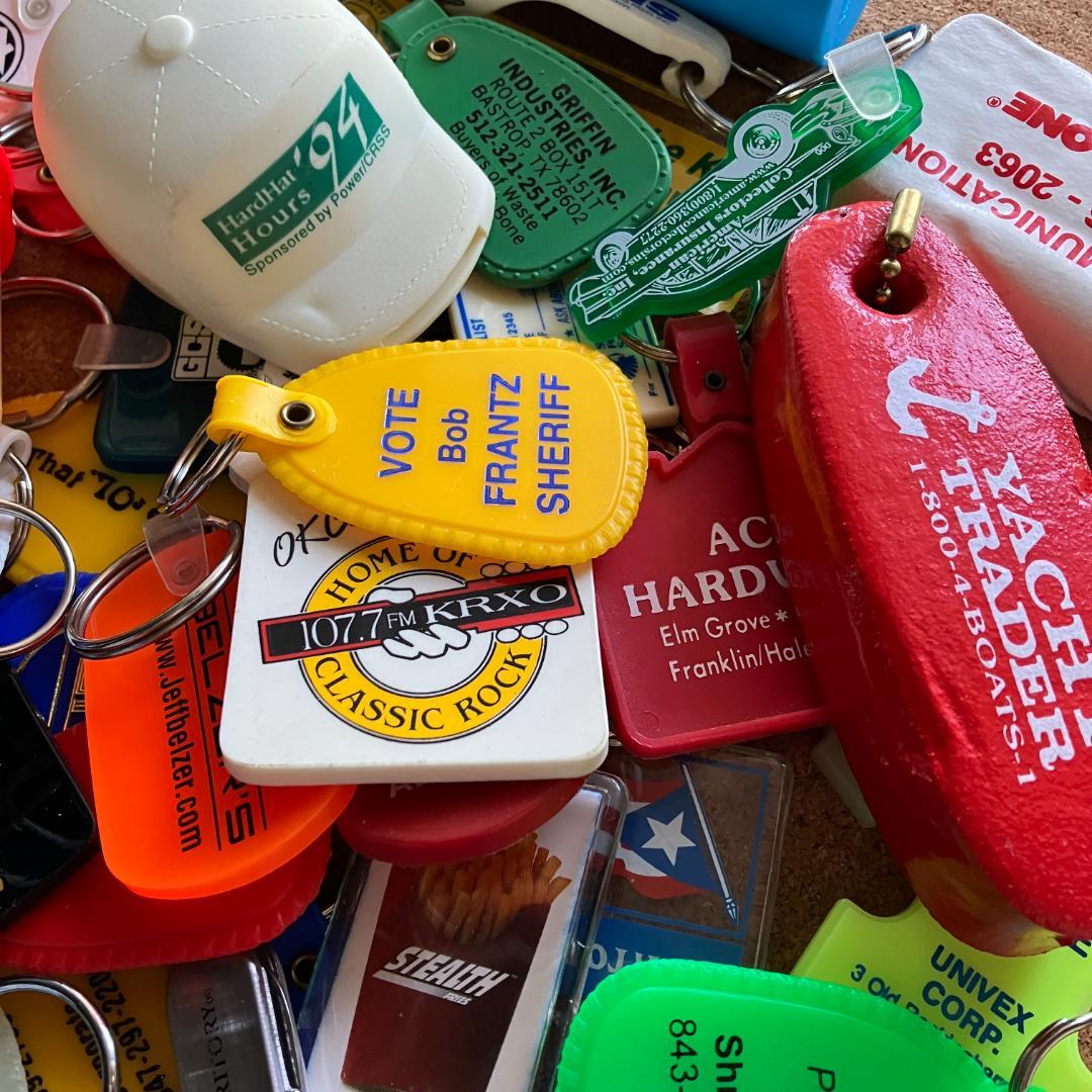 アメリカのキーリング80個★vintage／まとめ売り／企業物／ノベルティ／広告