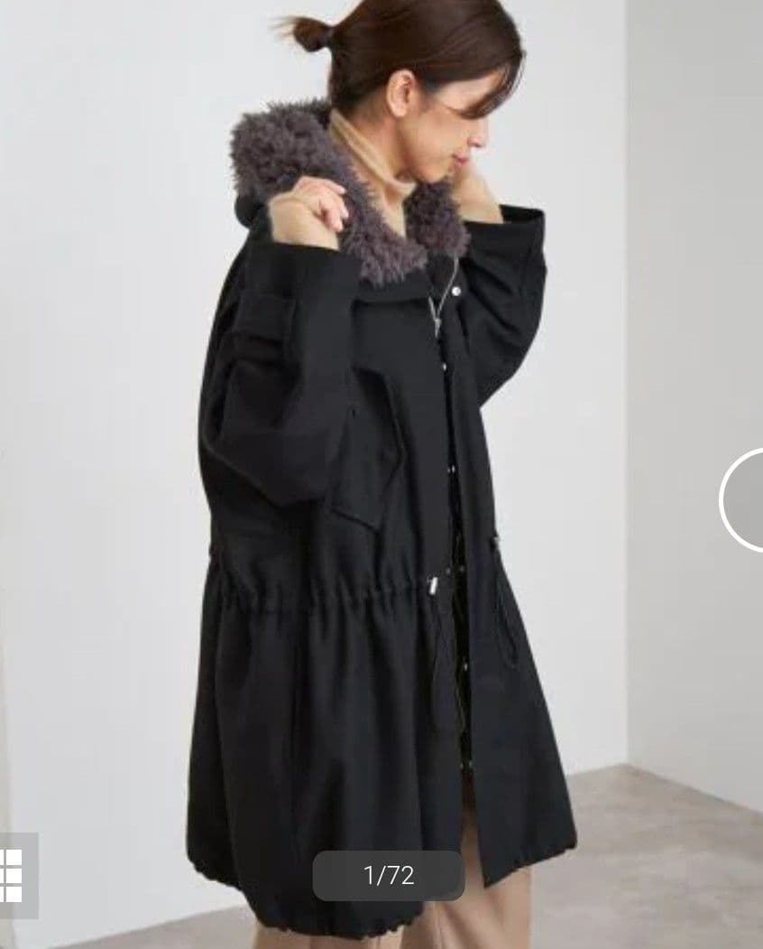 IENA　新品タグ付き　ウーステッドフランネルモッズコート◆