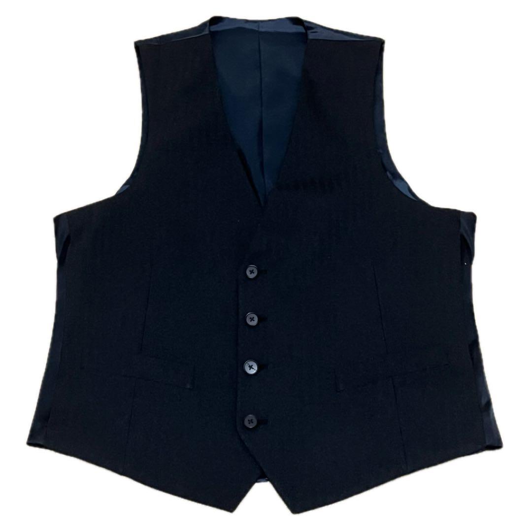 【未使用級】スーツセレクト 4S 3ピース スーツ Y6 黒 ストライプ 24年