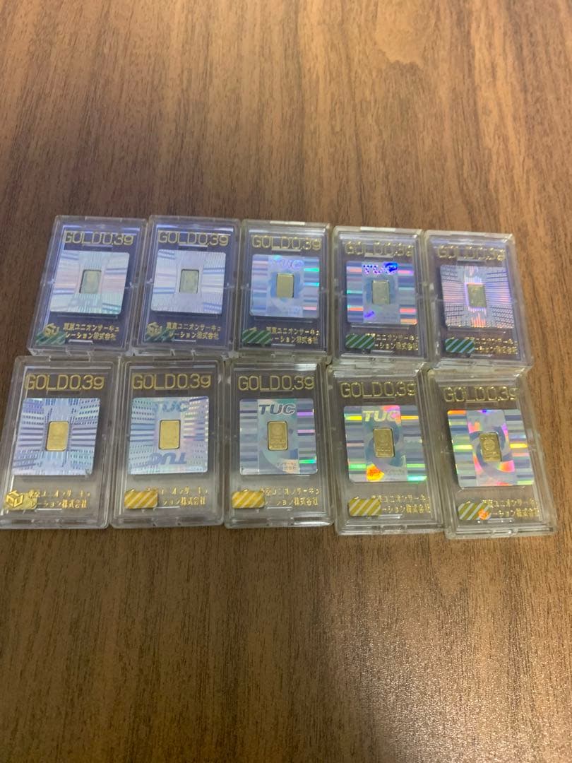 TUC製 GOLD039 特殊景品金パチンコ・パチスロ用チップ 10枚セット