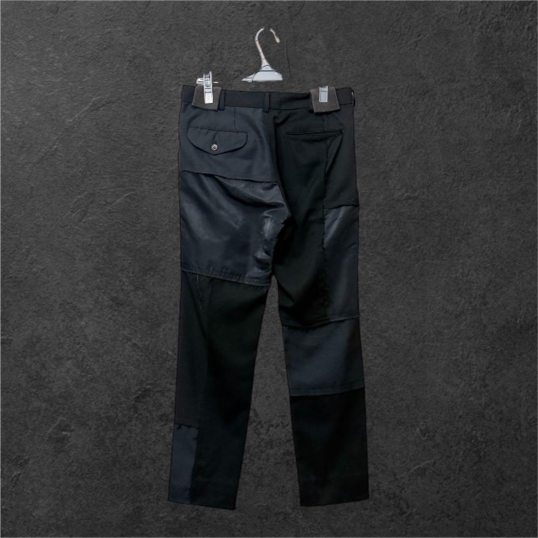 BLACK COMME des GARCONS パッチワーク スラックス S