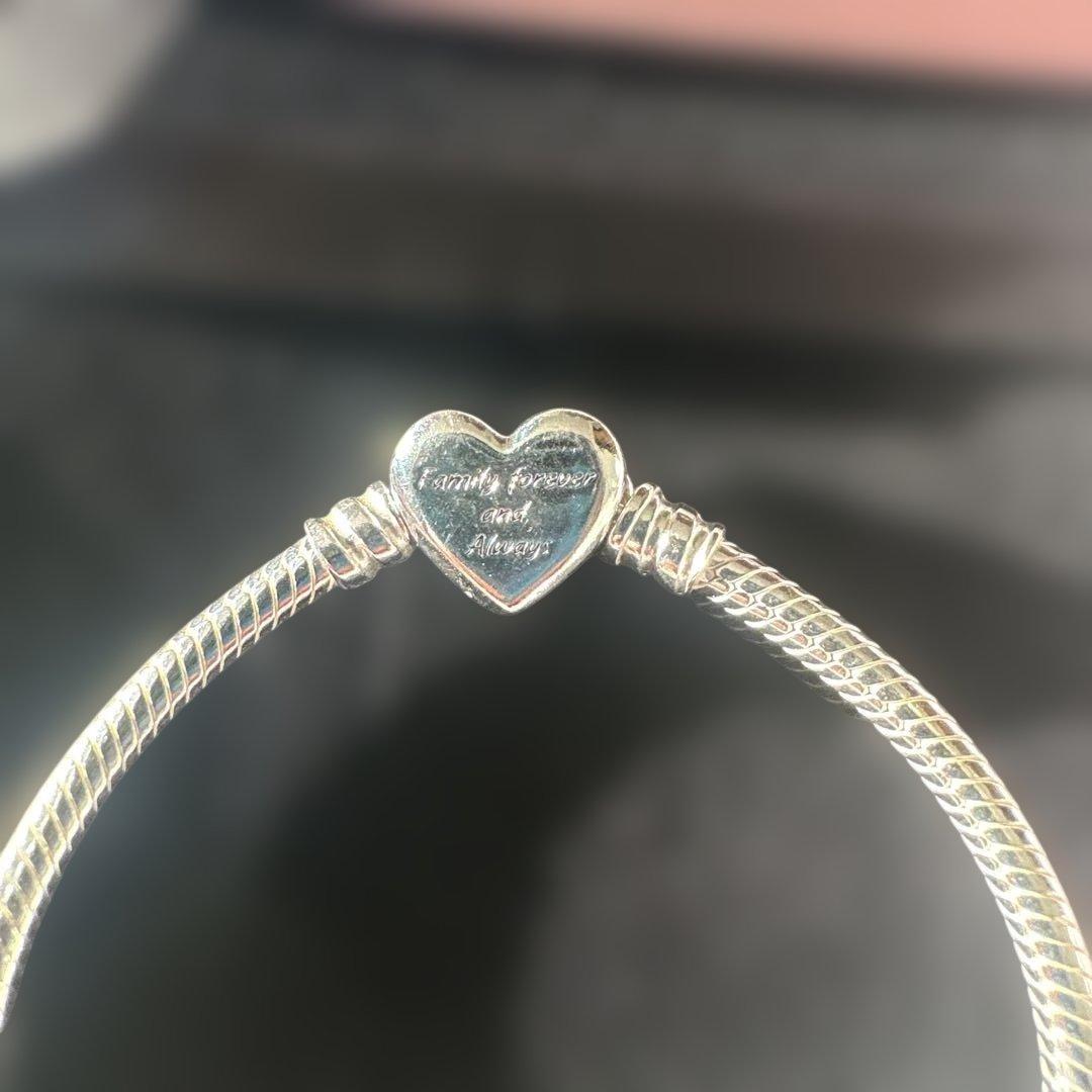 PANDORA Momentsスパークリングインフィニティハートクラスプ16㎝