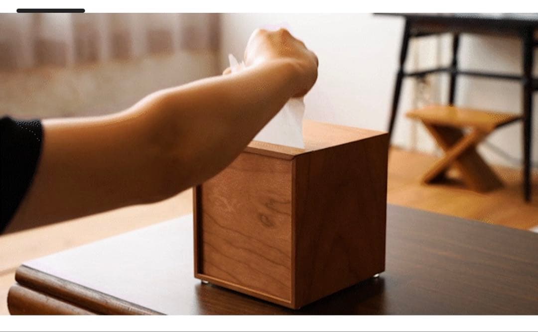 木製ボックスティッシュケース コンパクトサイズ　2個セット‼️