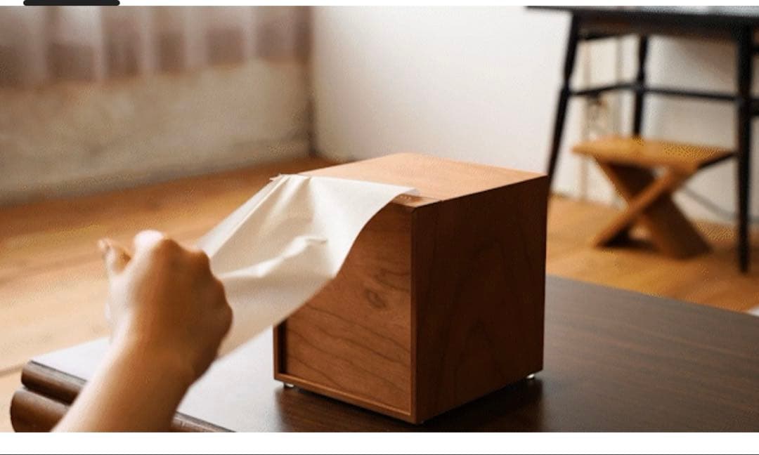木製ボックスティッシュケース コンパクトサイズ　2個セット‼️