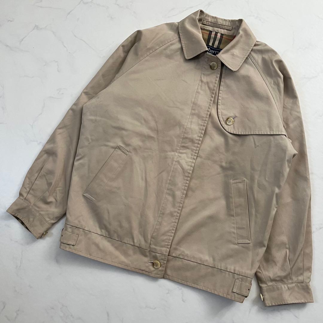 希少デザイン　バーバリーズ　ハリントンジャケット　ベージュ　Lサイズ相当