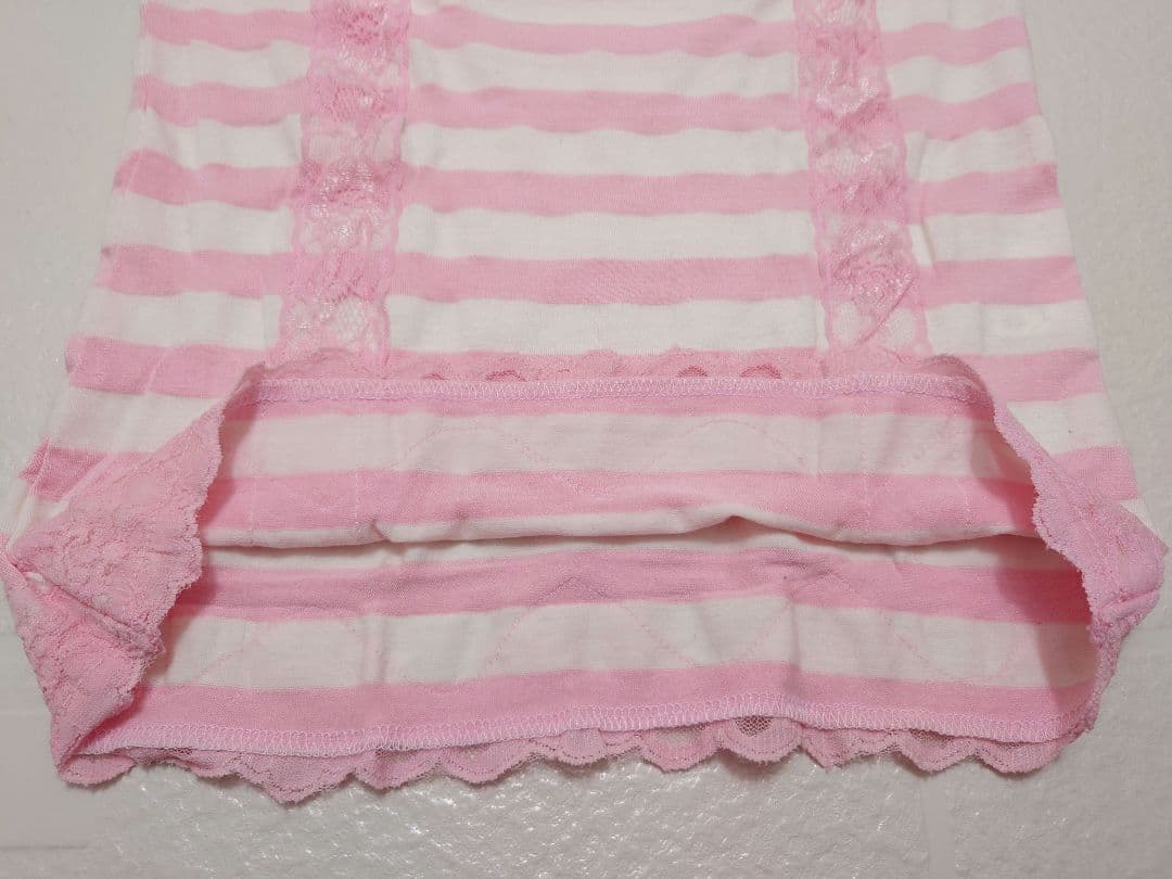 LIZLISA TRARA 希少 ピンクストライプ フリルキャミソール