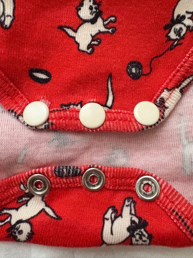 Misha & Puff 赤猫onesie 12-18m