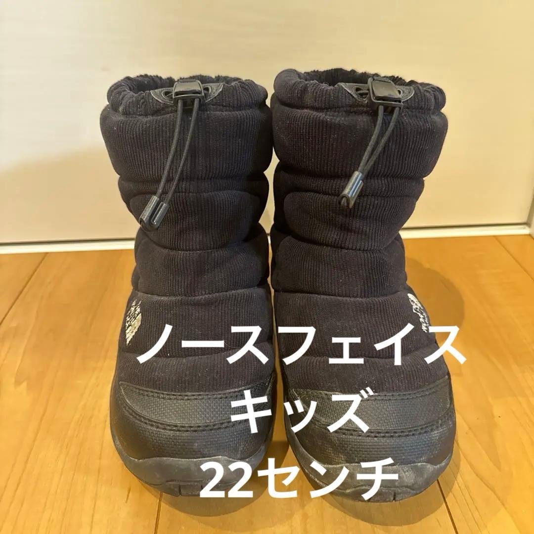 THE NORTH FACE 子ども用 コーデュロイ　ブラックブーツ　22センチ