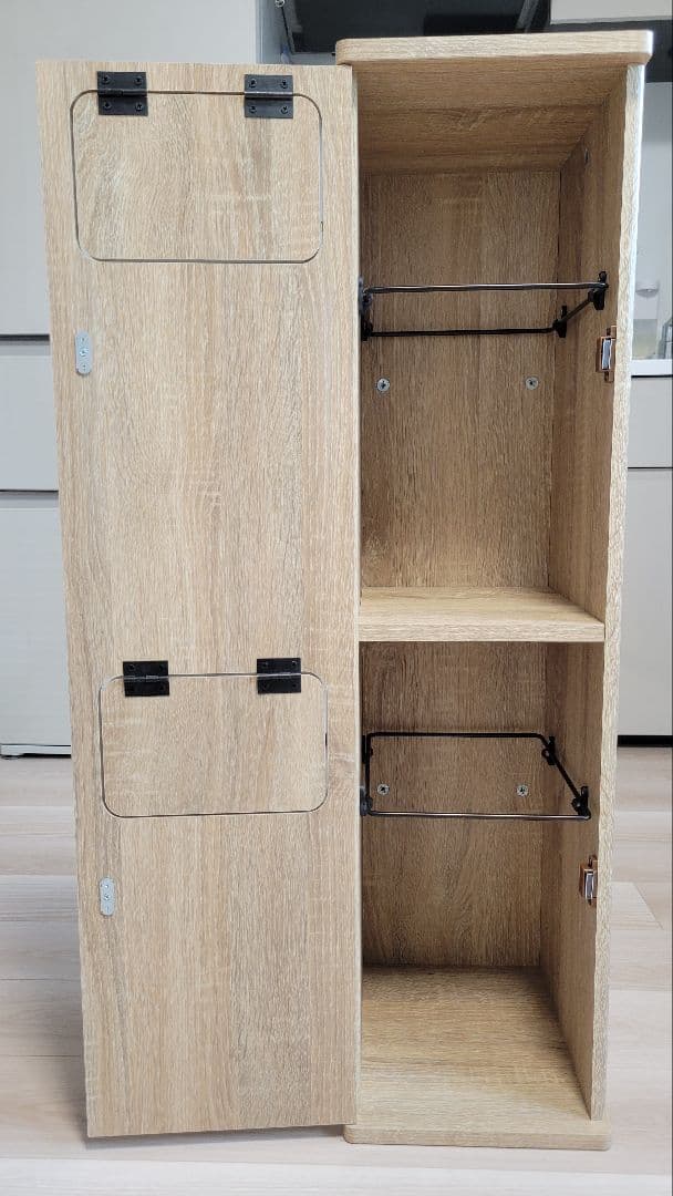 ナチュラル 木目調 スリム ごみ箱 分別 20L Empro