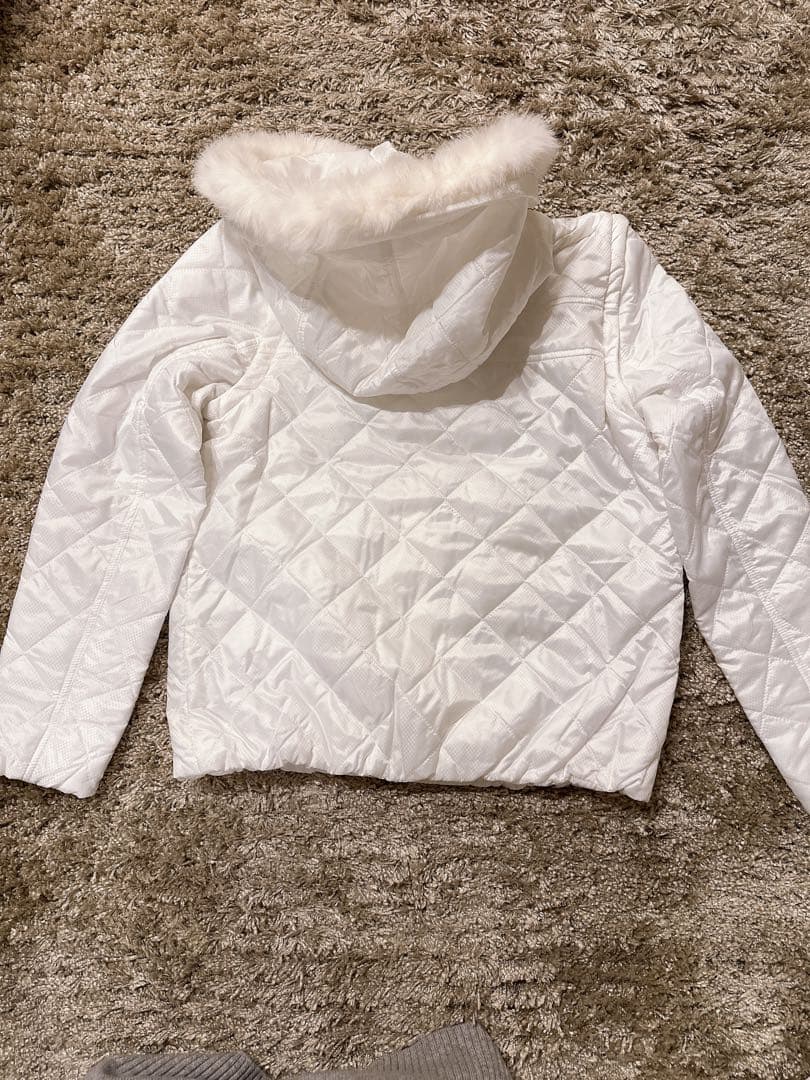 【上下セット】Callaway ホワイト キルティング 中綿 アウター/スカート