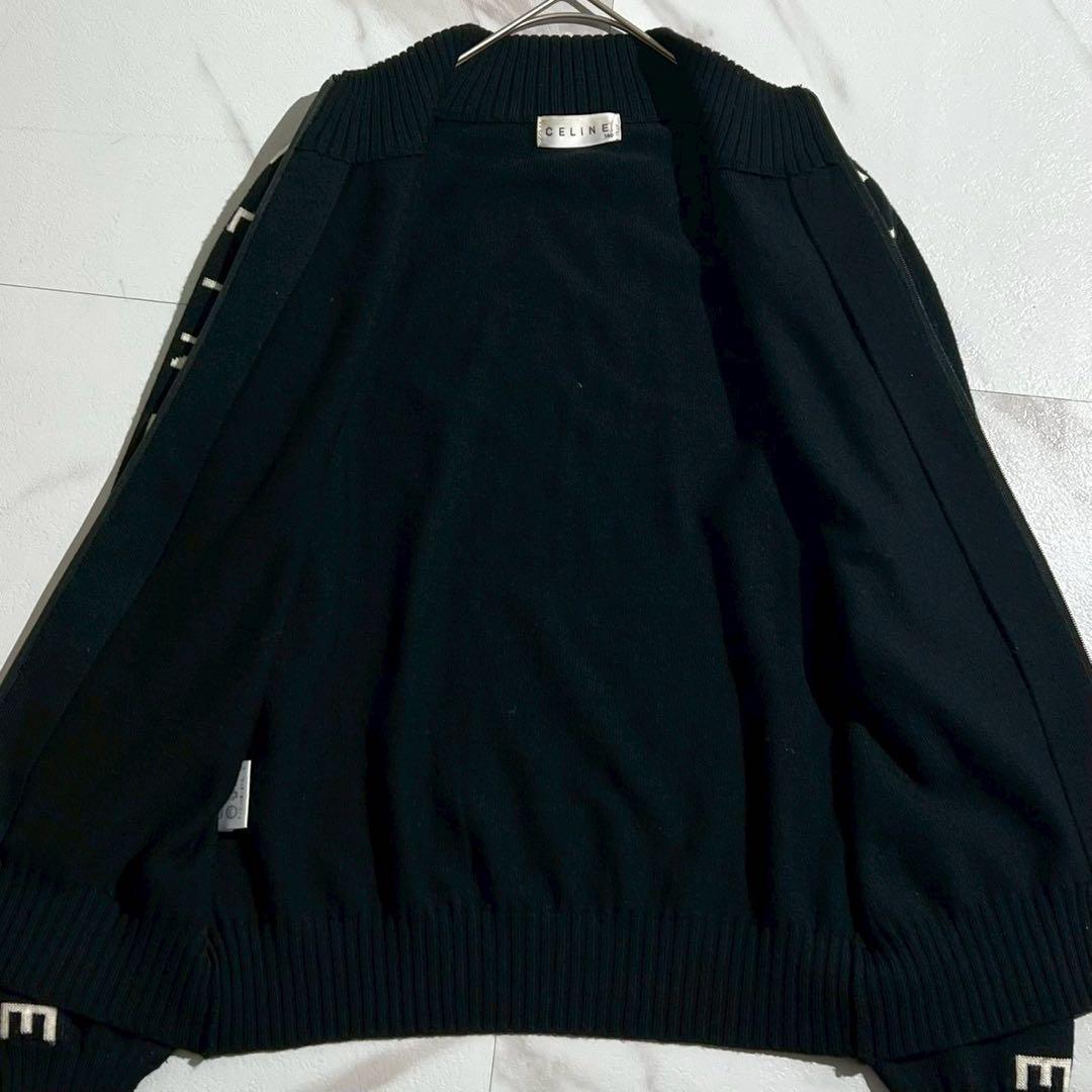 美品✨CELINE セリーヌトリオンフ ロゴ　ジップアップニット ジャケット