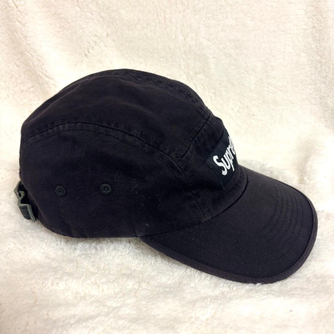 【used】supremeウォッシュドチノツイル キャンプキャップブラック黒