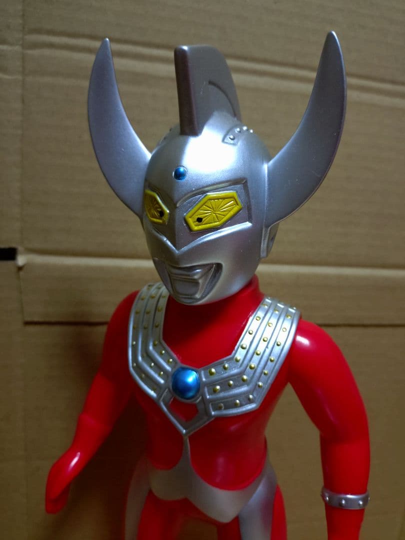 ブルマァク 復刻 マスク取れウルトラマンタロウ(シルバー) &大 セット ソフビ