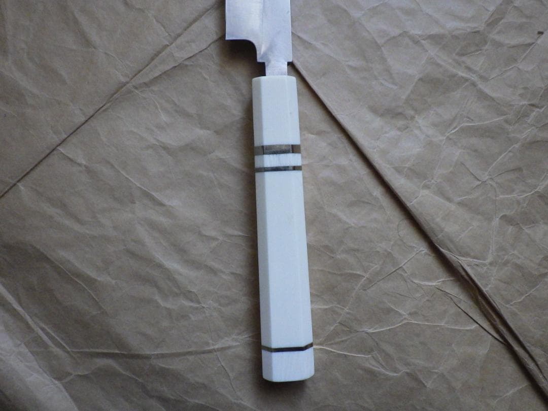 正本★柳刃刺身包丁・水焼★人工象牙八角柄★鞘付属★