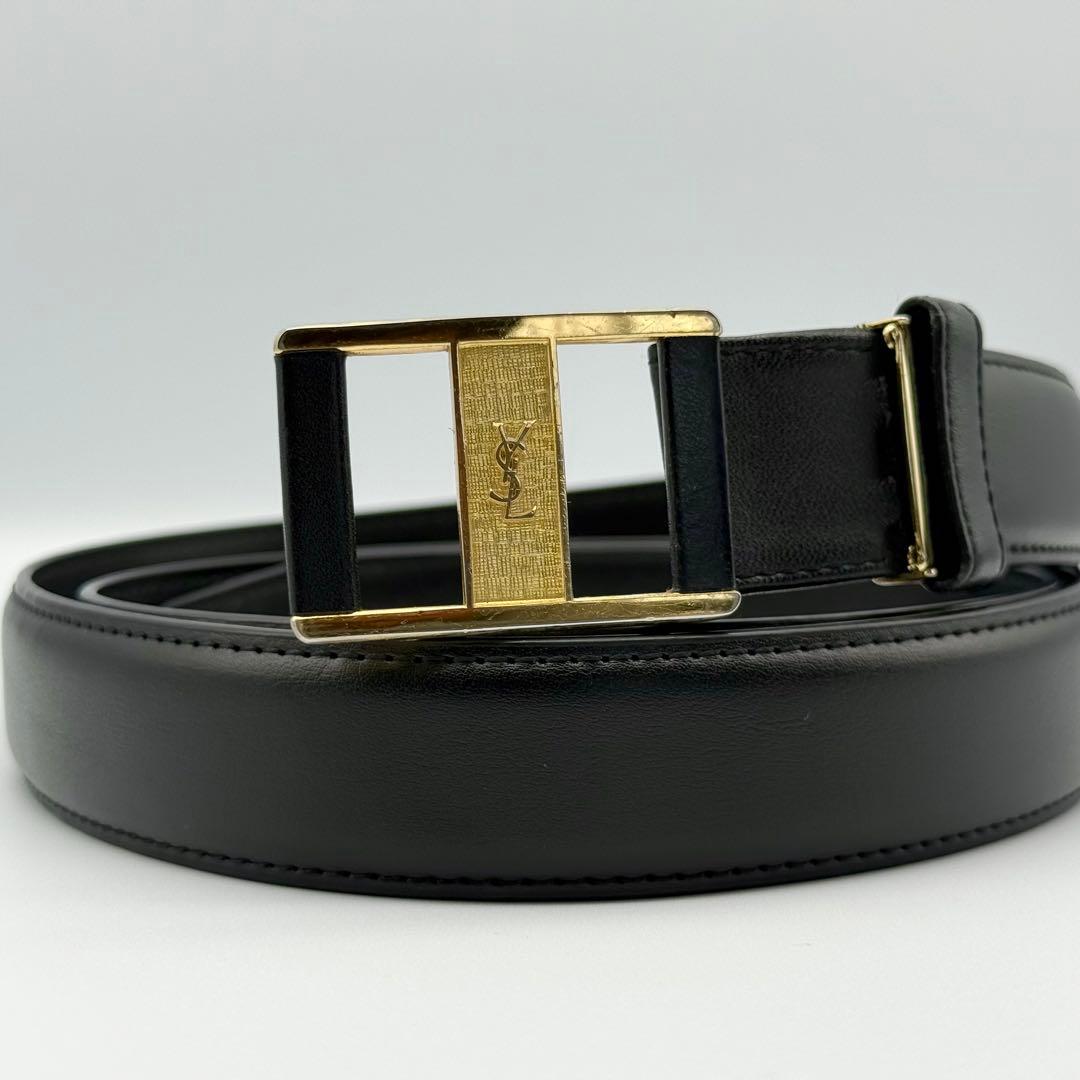 ✨良品✨サンローラン ベルト YSL ゴールド金具 カサンドラ レザー 男女兼用