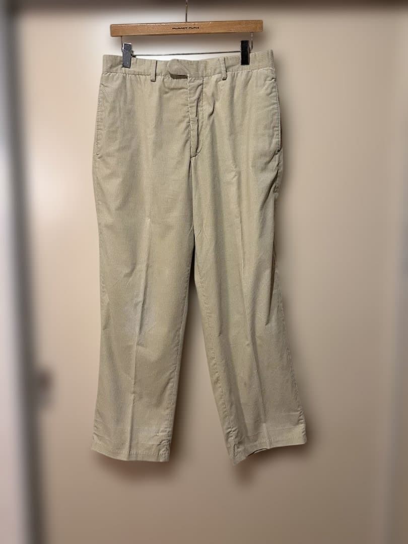 HERMES ベージュ コーデュロイスラックス