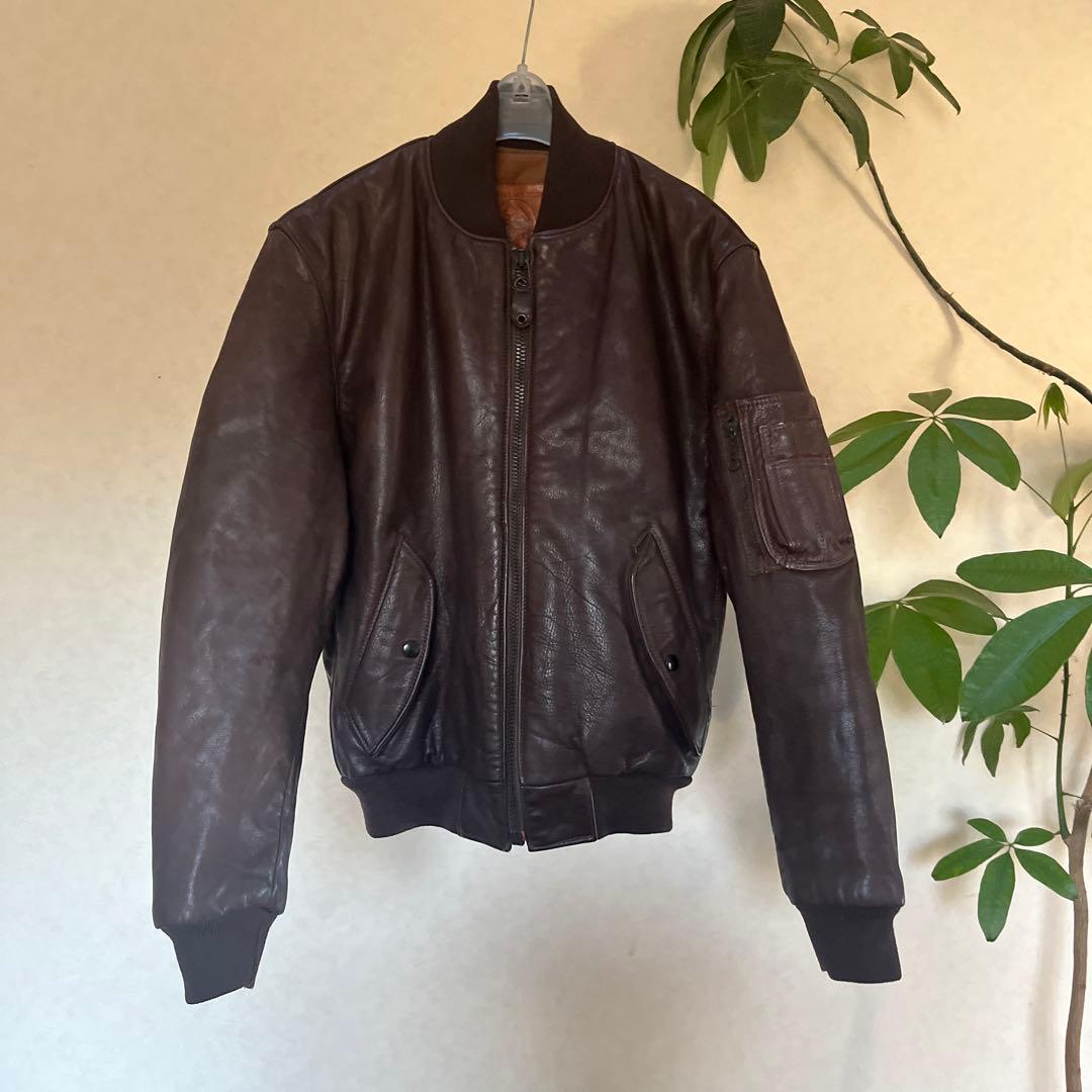 golden Bear 革ジャン　茶