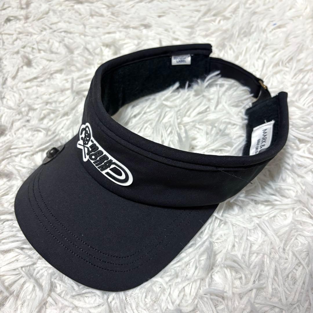 マークアンドロナ サンバイザー ゴルフマーカー付 調整可能 ブラック