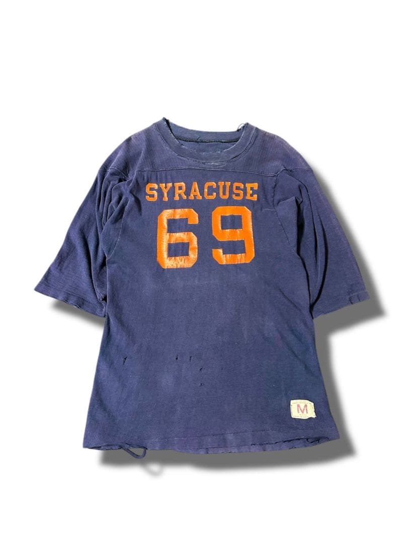 60’s Champion ”SYRACUSE” 茄子紺 フットボールT