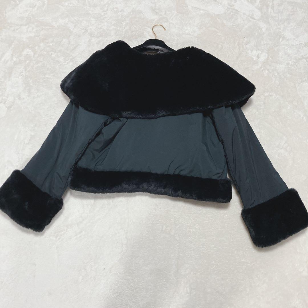 【希少美品】トゥービーシック　ブラック　ボアコート　ボアジャケット　フック留め