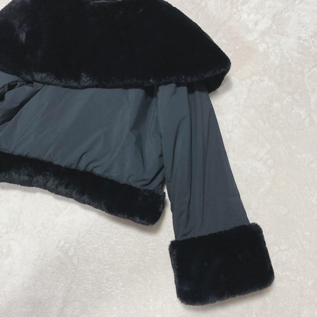 【希少美品】トゥービーシック　ブラック　ボアコート　ボアジャケット　フック留め