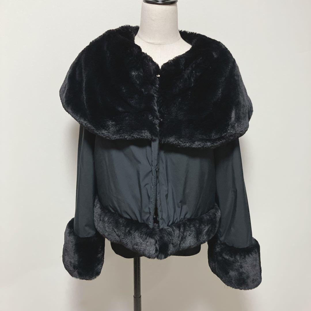 【希少美品】トゥービーシック　ブラック　ボアコート　ボアジャケット　フック留め