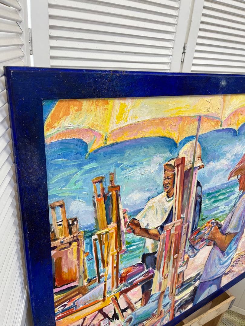 巨大ハワイアンアート 原画 真作 Ana Monaghan アナ・モナハン 額装