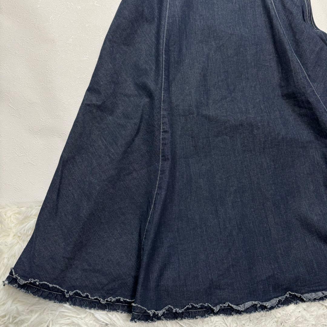大きいサイズ エムズグレイシー デニム ワンピース ジャンパー スカート 42