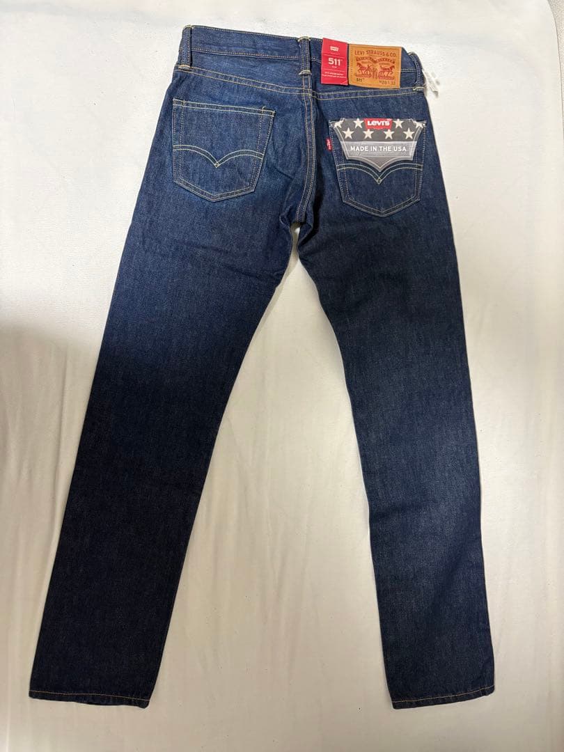 未使用　Levi's 511 W28 L32 USA製 赤耳