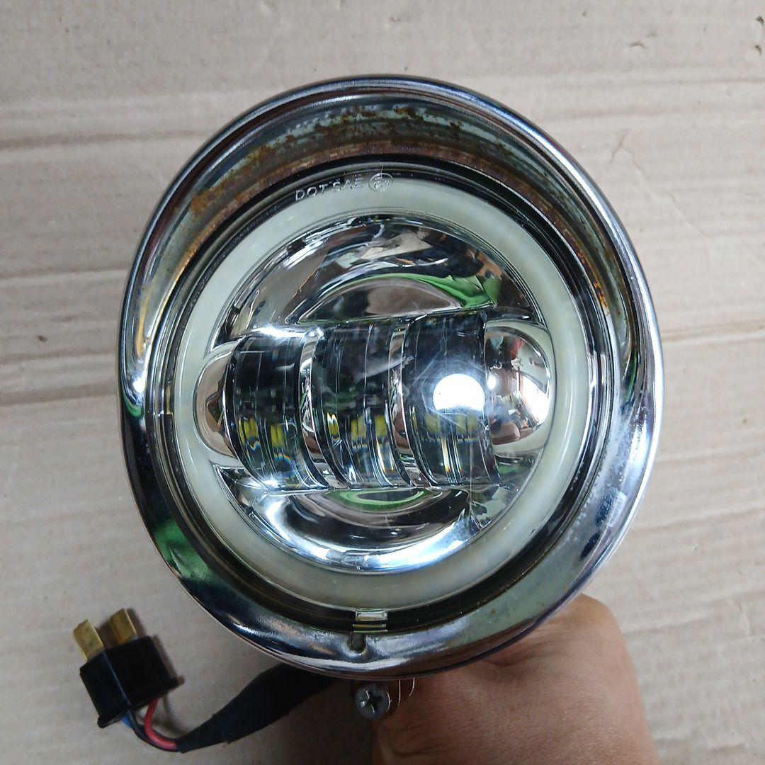 LED　ヘッドライト　ドラッグスター400　に装着してました