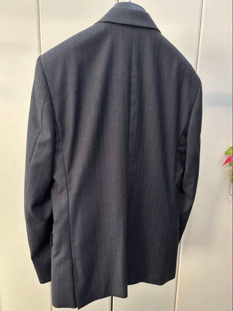 【美品】ポールスミス 2Bスーツ グレーストライプ REDA 日本製 Mサイズ