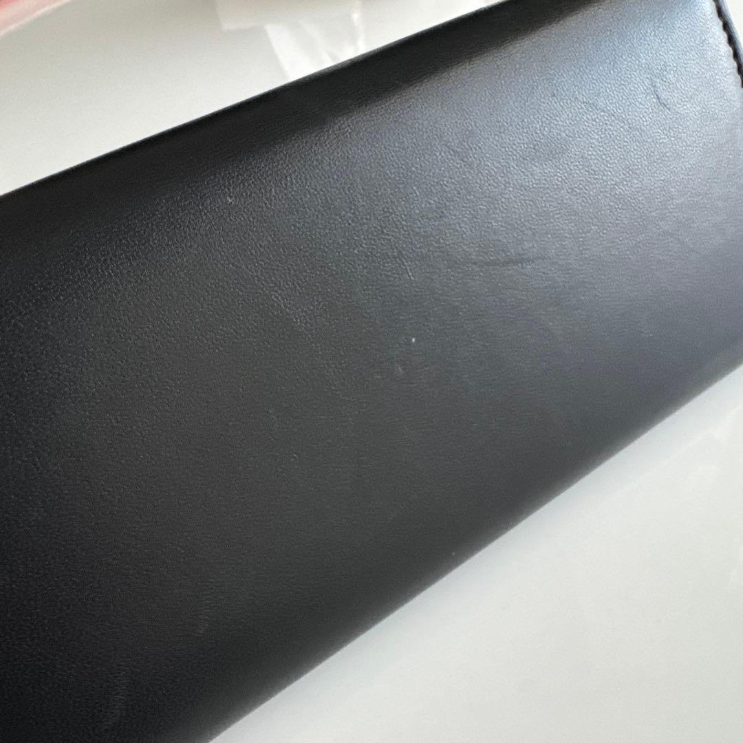 【匿名配送】セリーヌトリンオフ長財布黒レザー