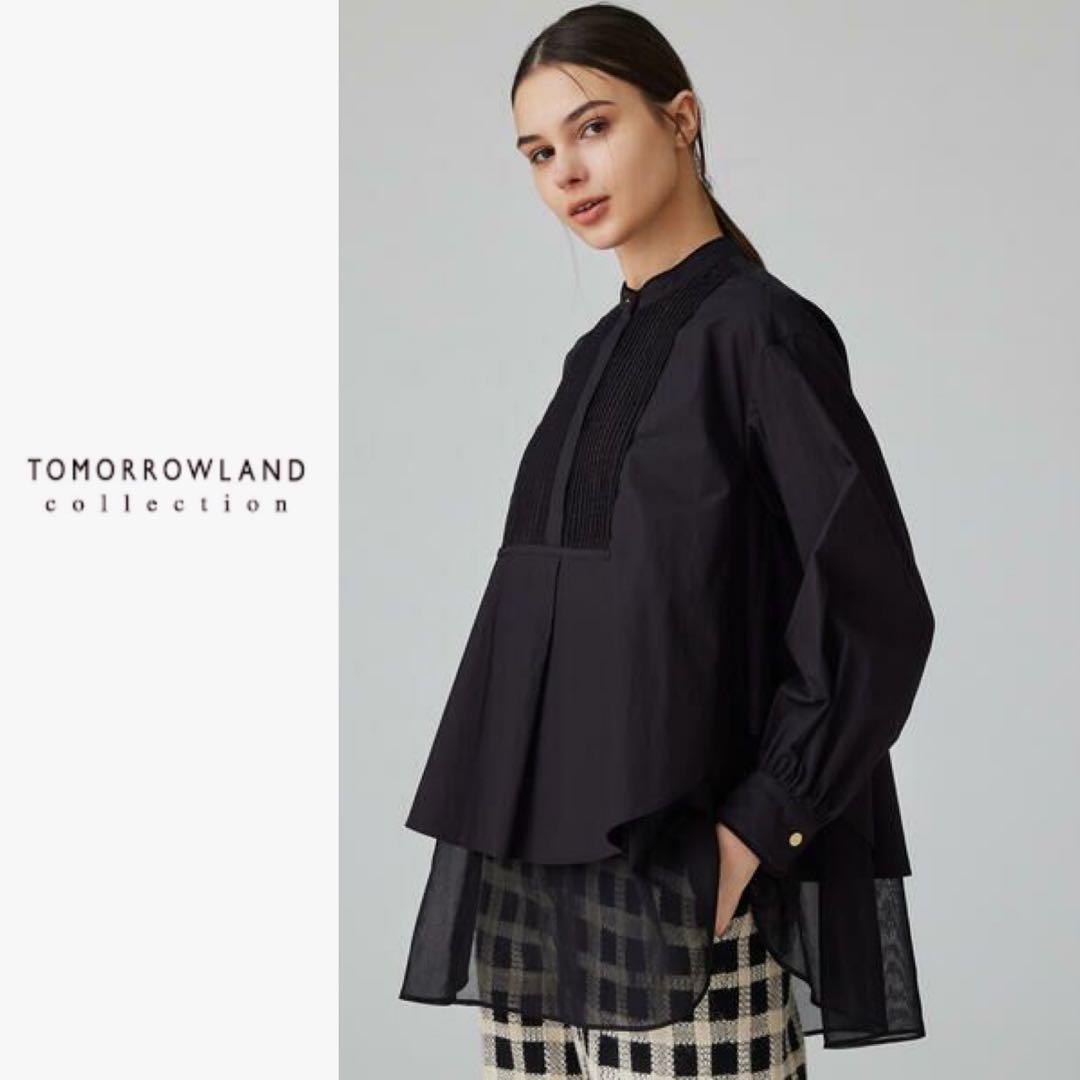 トゥモローランド ブラックコンビネーション シャツ