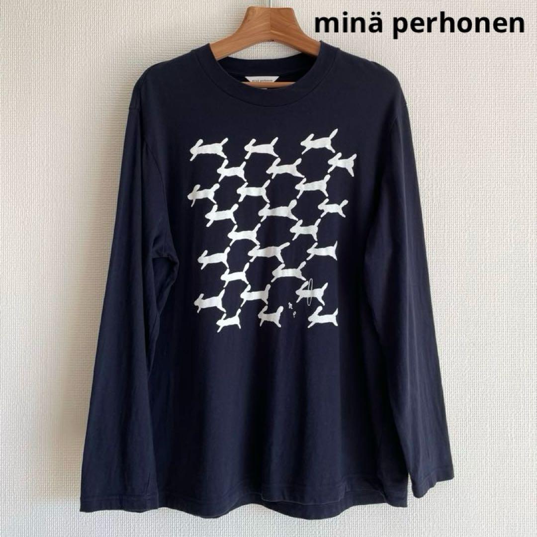 minä perhonen ミナ ペルホネン　長袖カットソープルオーバー　L