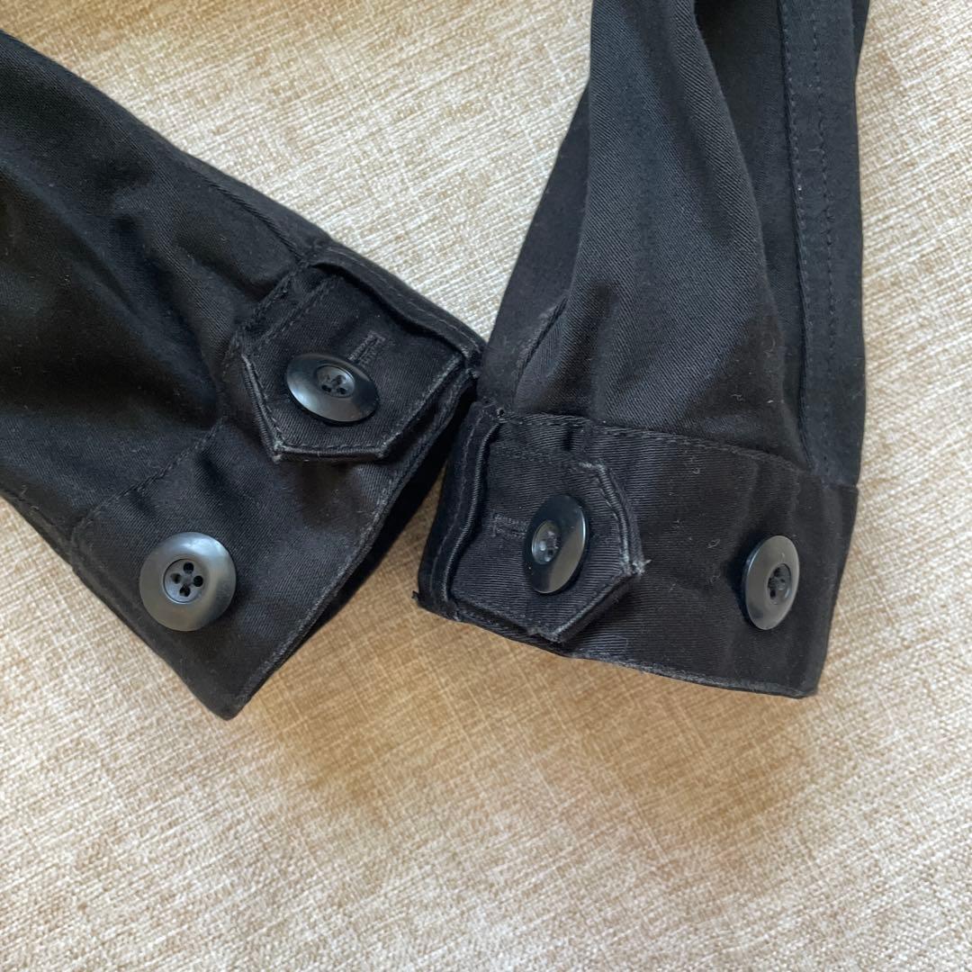 FRED PERRY ブラック ロゴ チェック ファー モッズコート Sサイズ