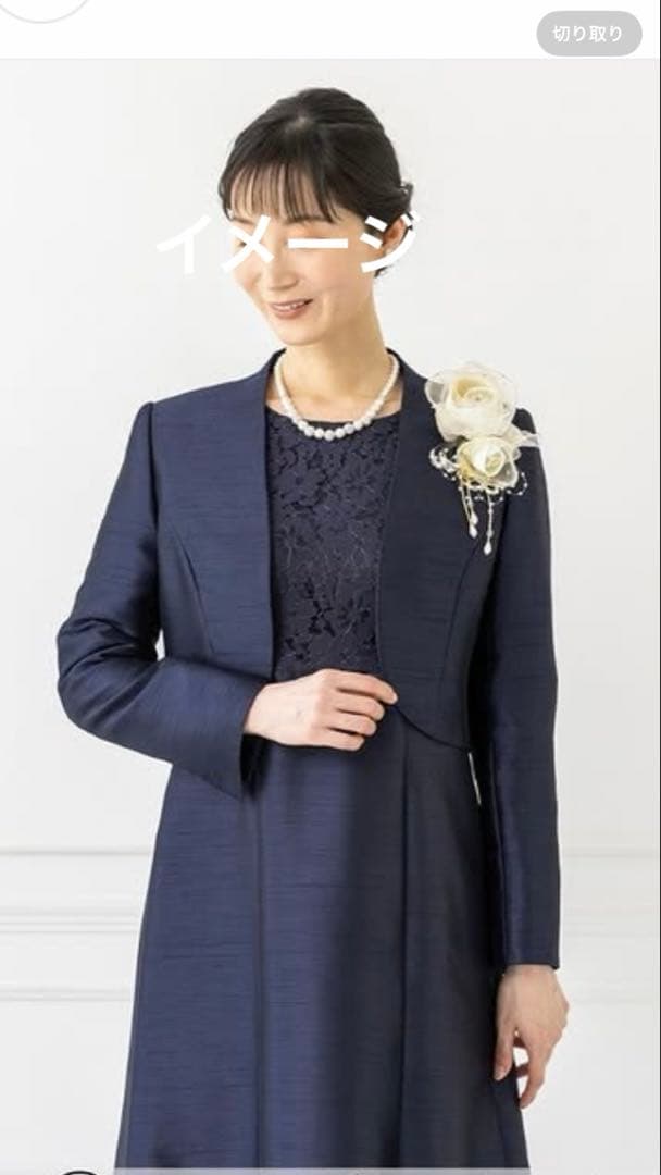 東京ソワール　PETITSOIR コサージュ ブローチブルー　シルバー　美品