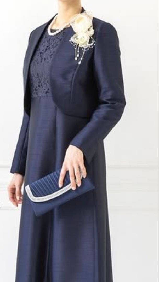 東京ソワール　PETITSOIR コサージュ ブローチブルー　シルバー　美品