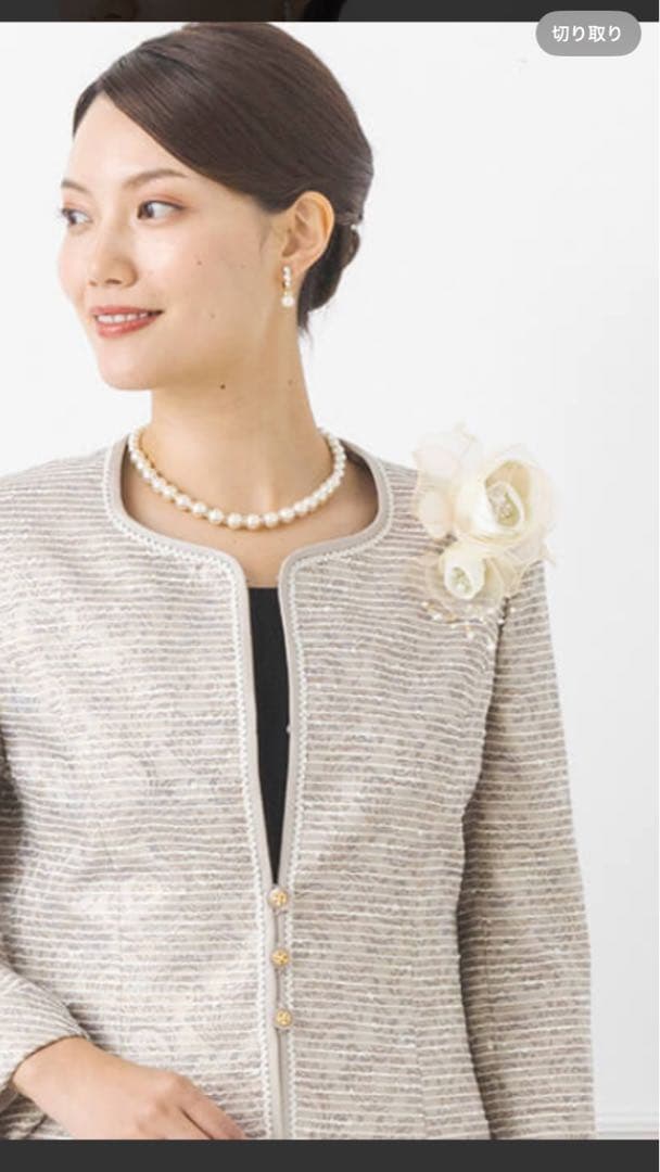 東京ソワール　PETITSOIR コサージュ ブローチブルー　シルバー　美品