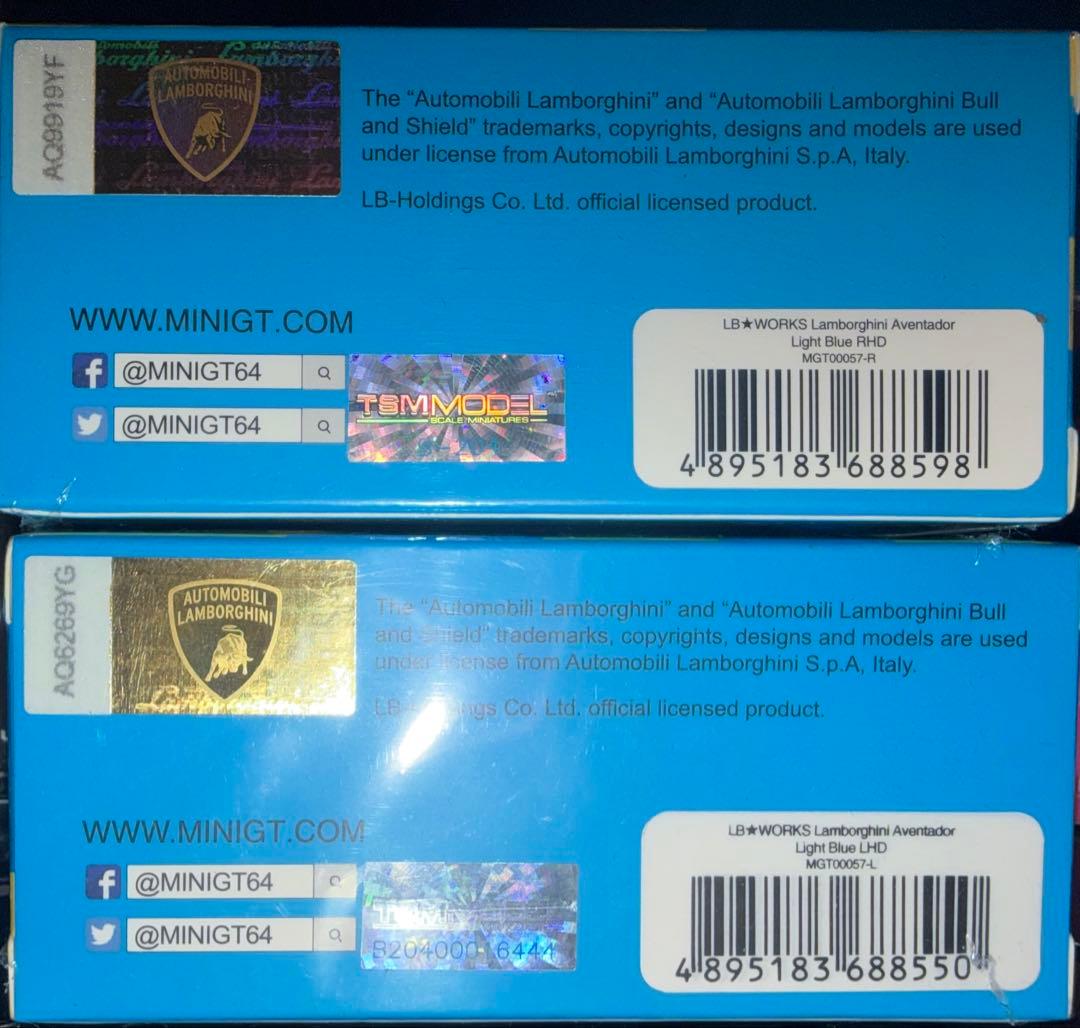 ミニカー mini gt Lamborghini Aventador Light Blue