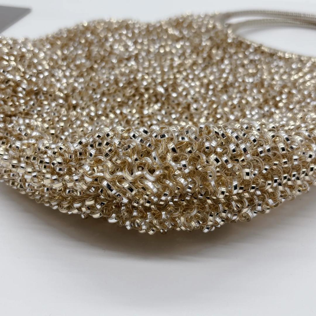 アンテプリマ　ワイヤーバッグ　ゴールド　レディース