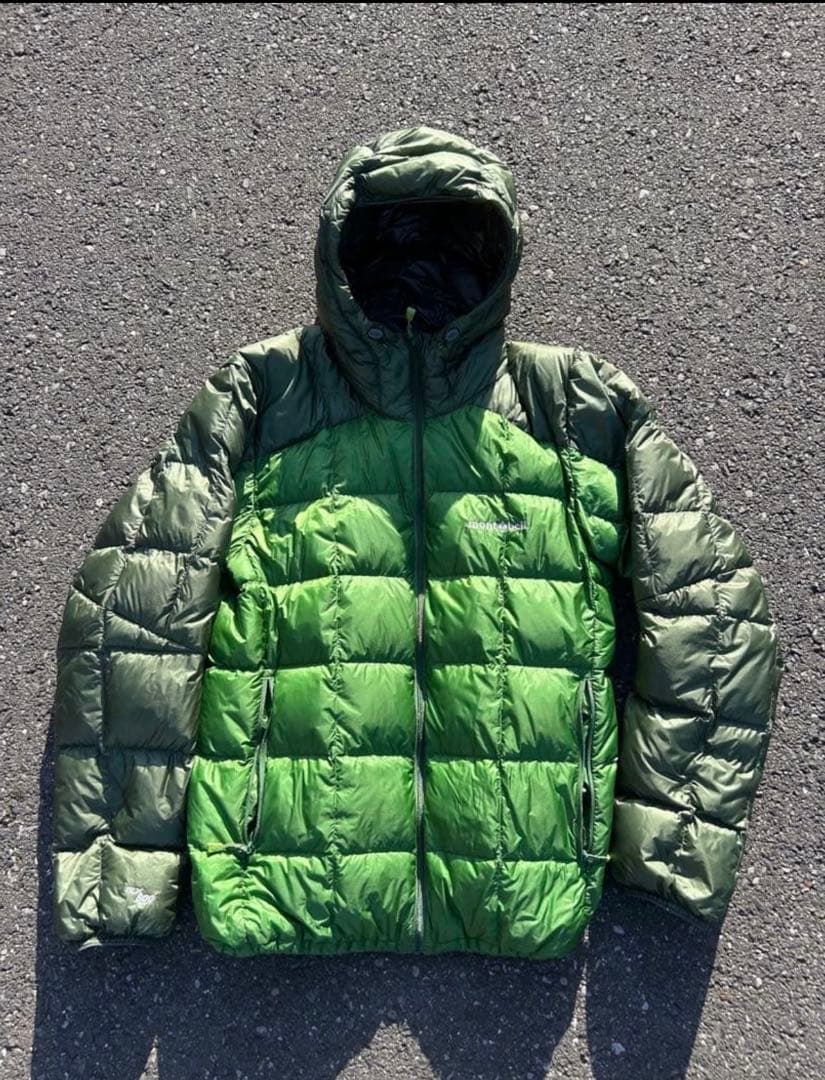 mont-bell スペリオダウンパーカー　グリーン　収納袋付き